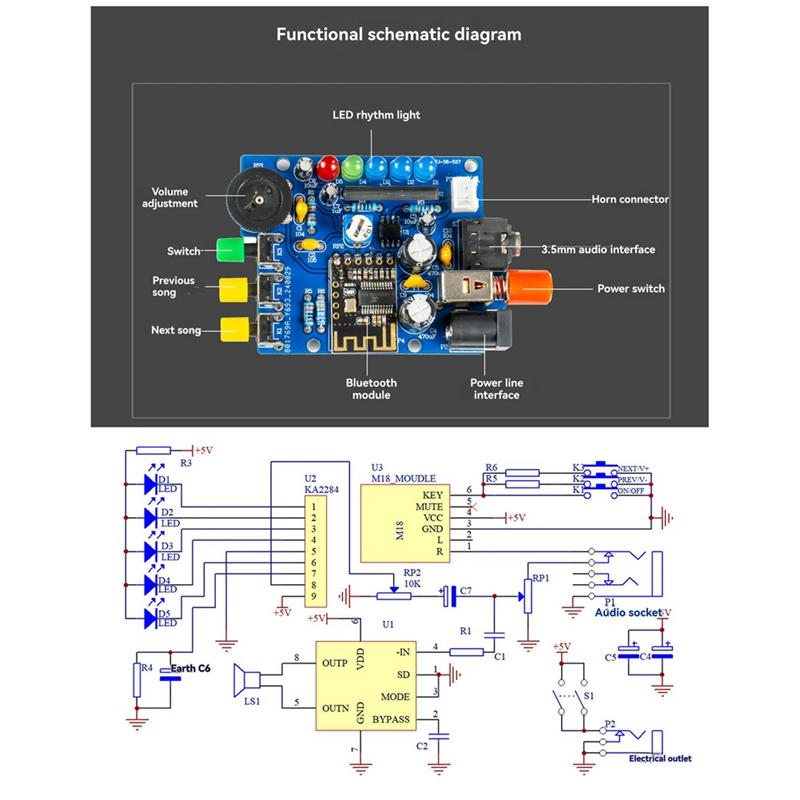 DIY Bluetooth Speaker Kit Elec - огляд і ціна Electronics Project Kit