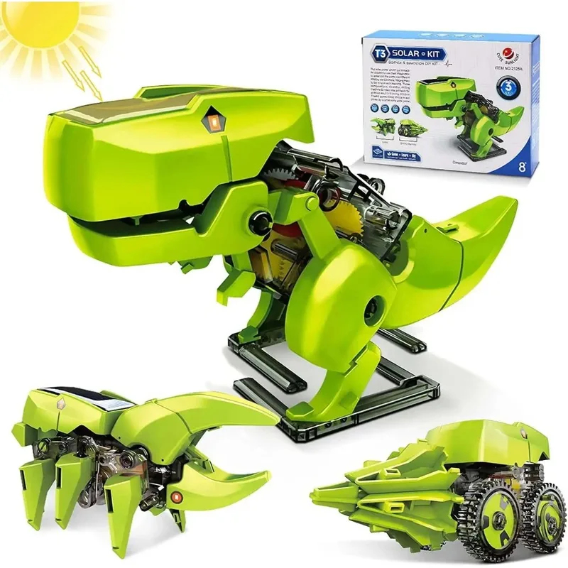3-in-1 Solar Robot Kit, Dinosa - огляд і ціна Stem Robotics Kit