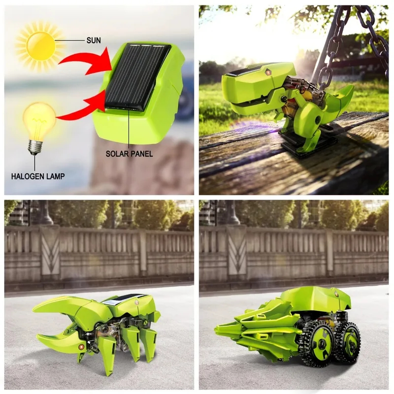 3-in-1 Solar Robot Kit, Dinosa - огляд і ціна Stem Robotics Kit