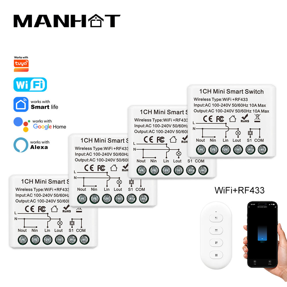 10A Mini WIFI Smart Switch RF4 - огляд і ціна Smart Light Switch Wifi